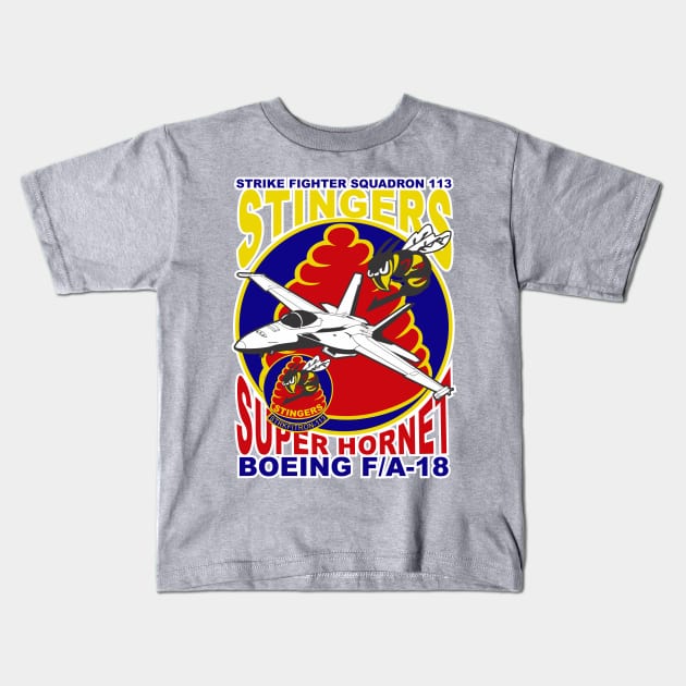 VFA-113 Stingers Kids T-Shirt by MBK